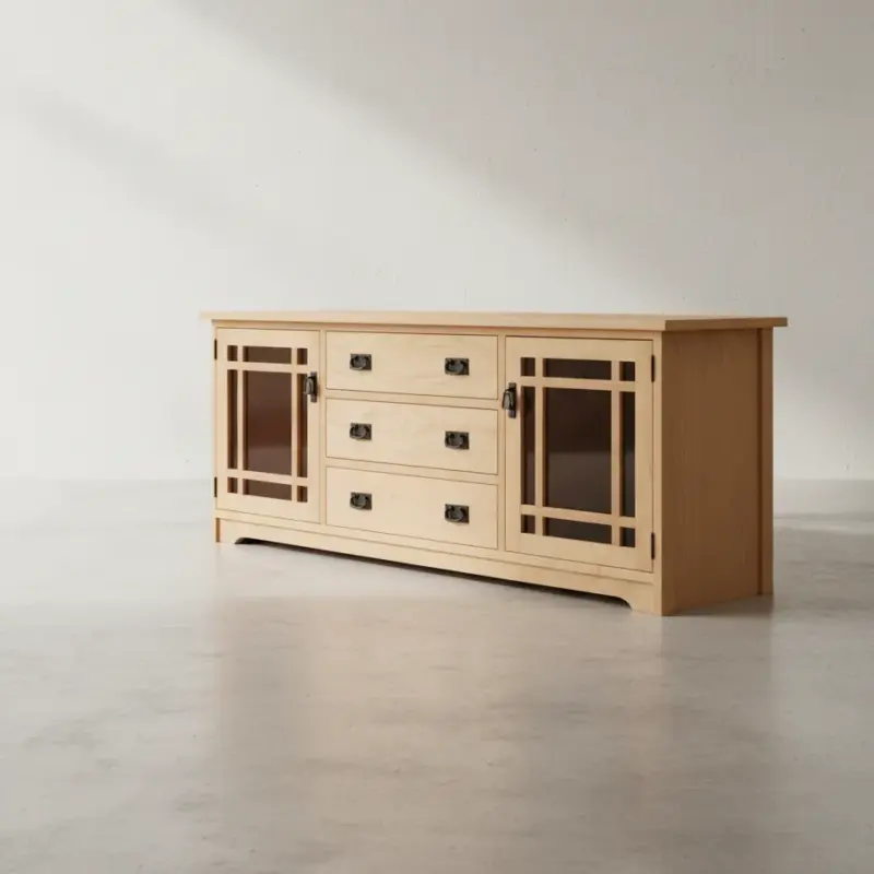 penwood furniture mission tv unit m1974 45 degree angle