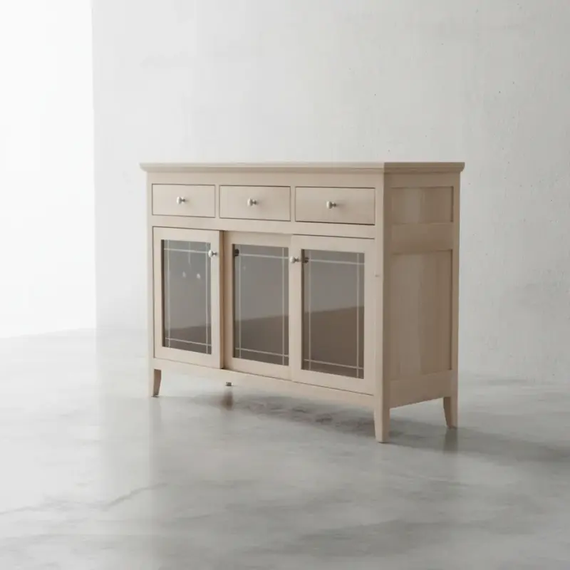 penwood furniture monterey sideboard with sliding doors xm59s 45 degree angle