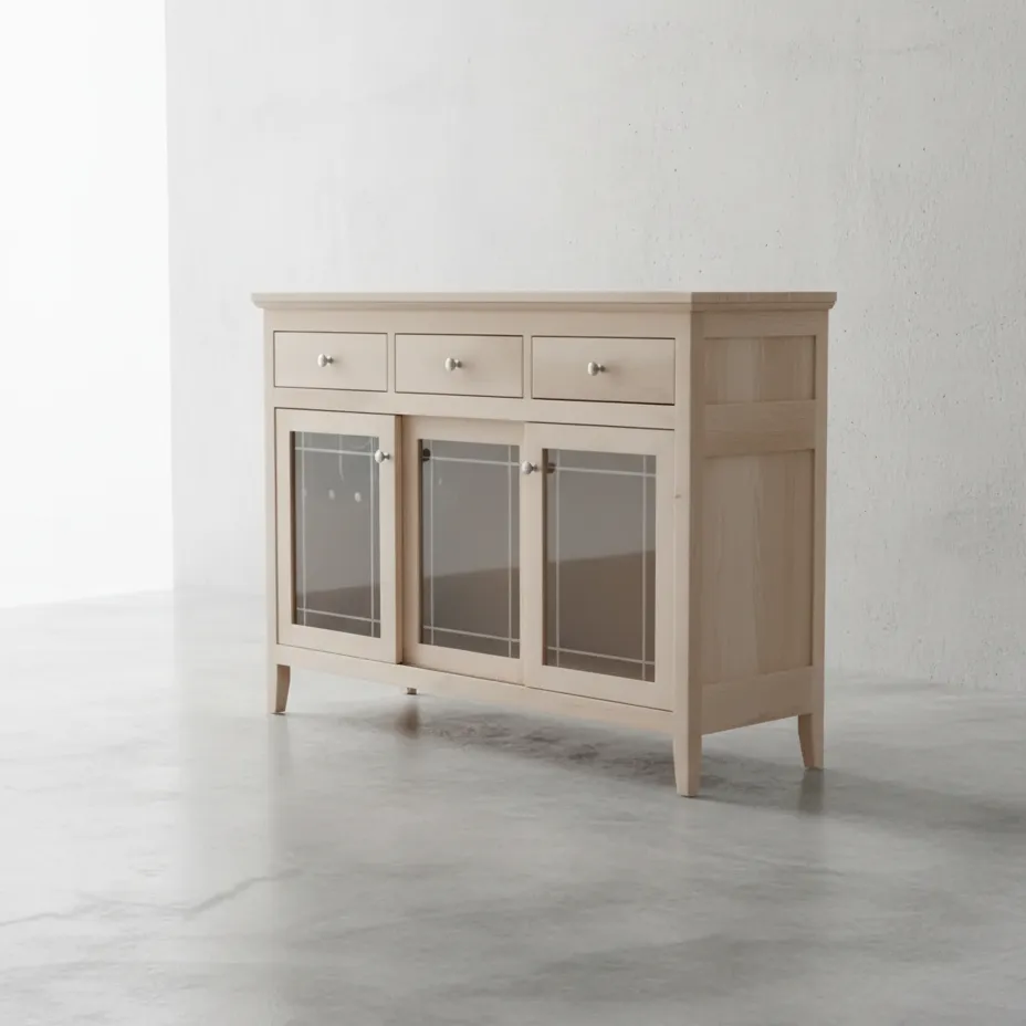 penwood furniture monterey sideboard with sliding doors xm59s 45 degree angle