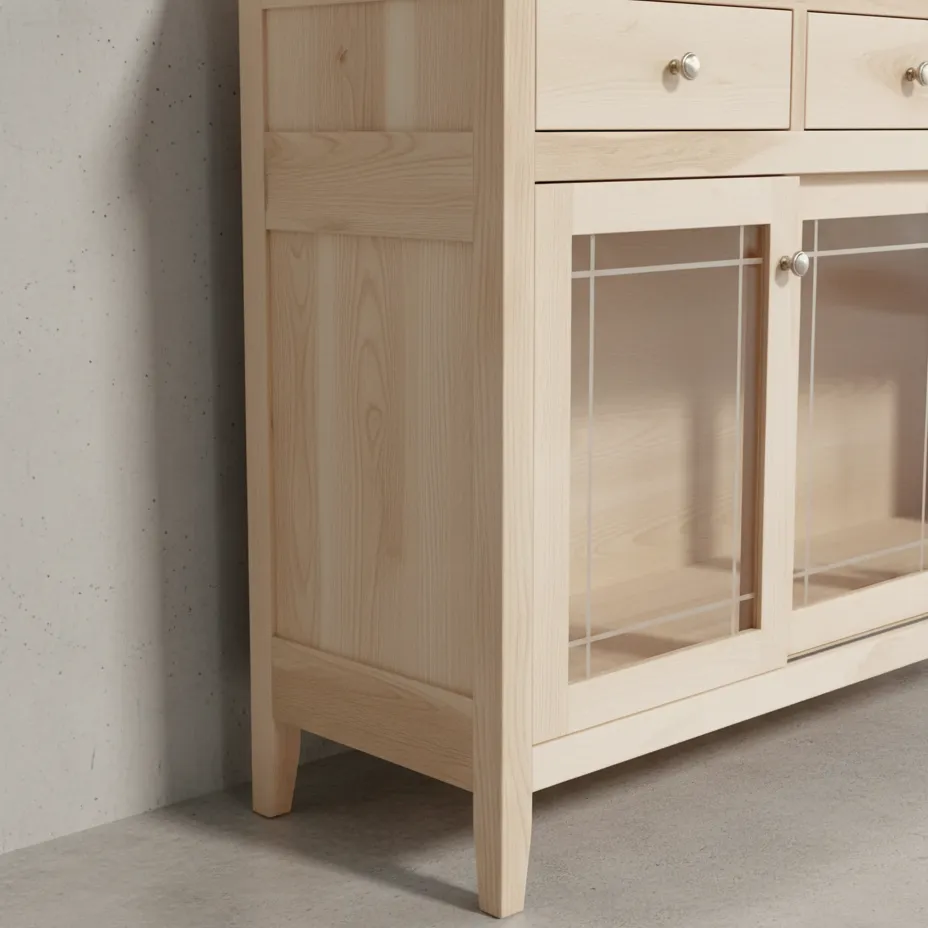 penwood furniture monterey sideboard with sliding doors xm59s medium close up