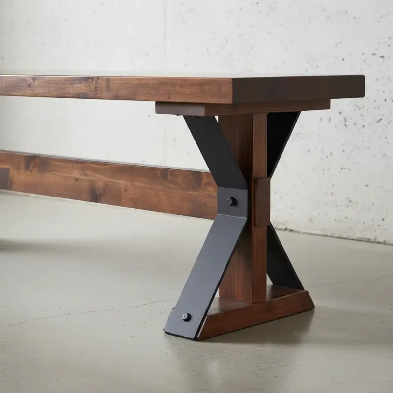 penwood furniture moorhouse dining bench medium close up