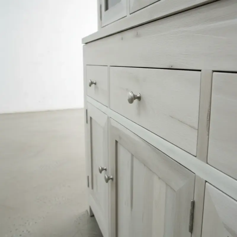 penwood furniture newport 3 door hutch buffet np55hbl medium close up