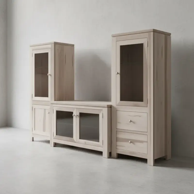 penwood furniture newport 3 pc tv unit np1892 45 degree angle