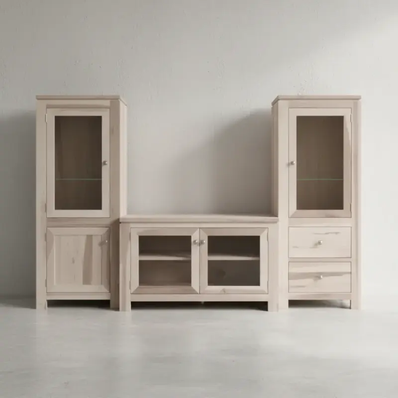 penwood furniture newport 3 pc tv unit np1892 face on horizontal