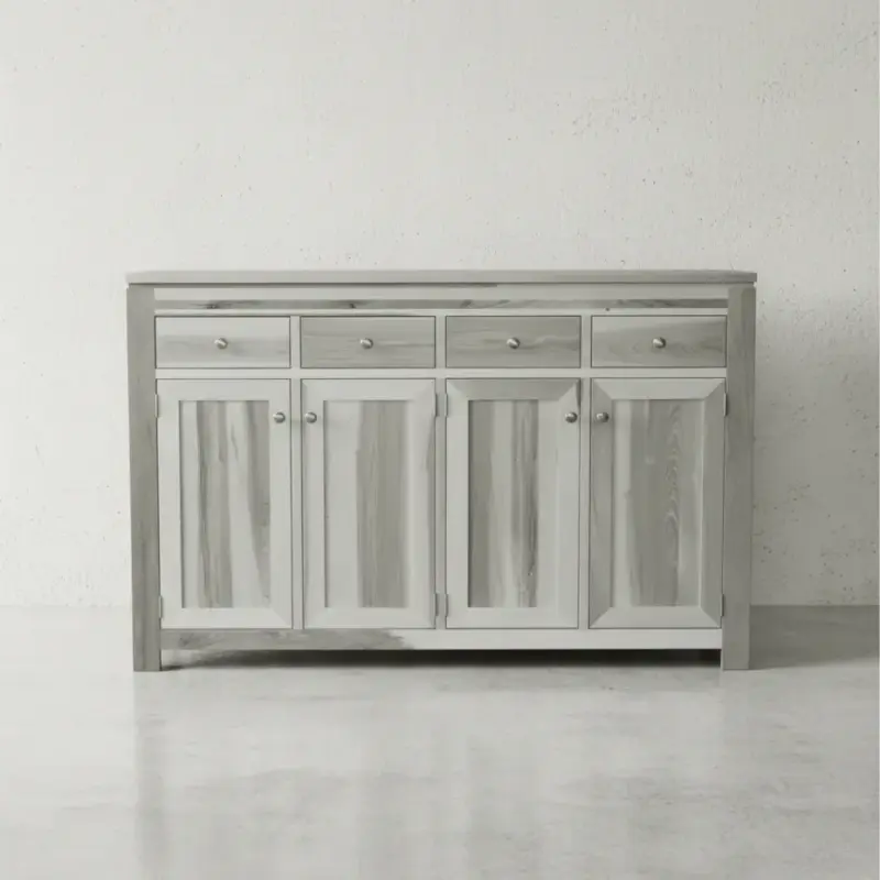 penwood furniture newport 4 door sideboard np65s face on horizontal