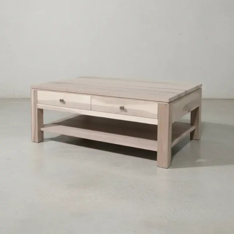 penwood furniture newport 4 drawer coffee table np3448 45 degree angle