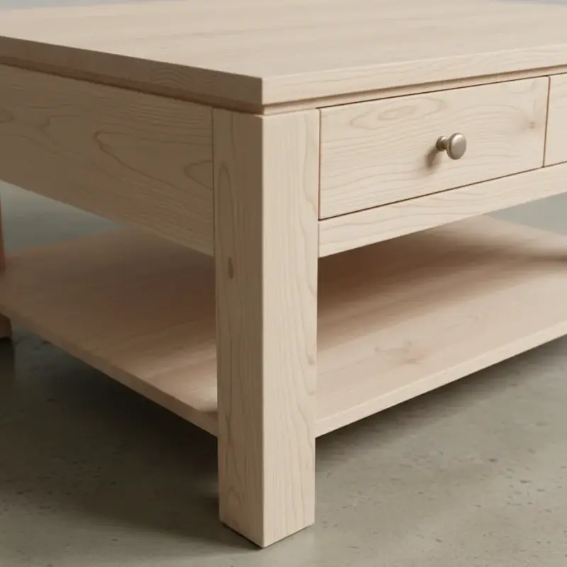 penwood furniture newport 4 drawer coffee table np3535 medium close up