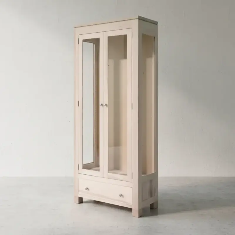 penwood furniture newport curio cabinet np1534 45 degree angle