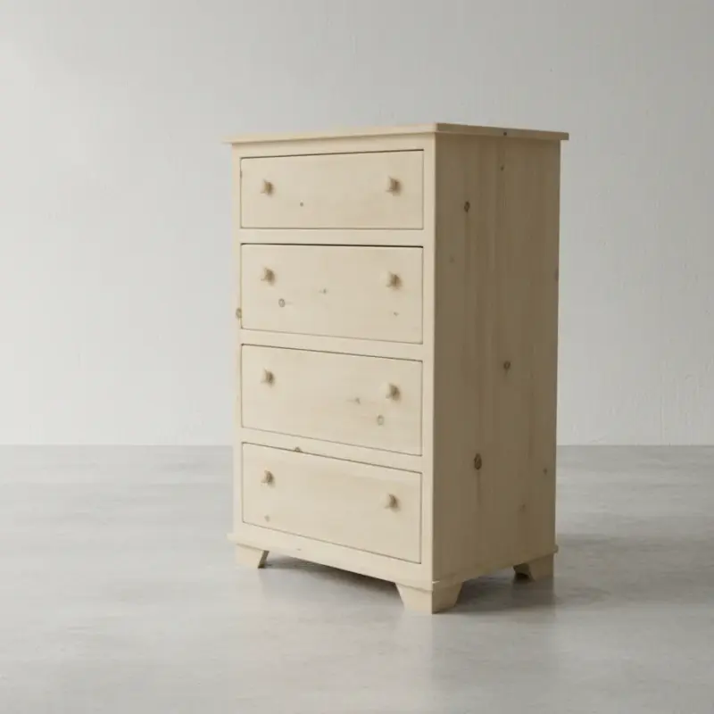 penwood furniture nith river rustic 4 drawer hiboy 45 degree angle