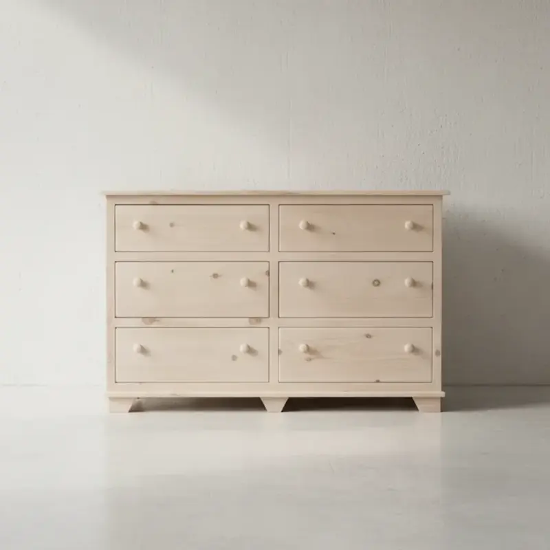 penwood furniture nith river rustic 6 drawer dresser face on horizontal