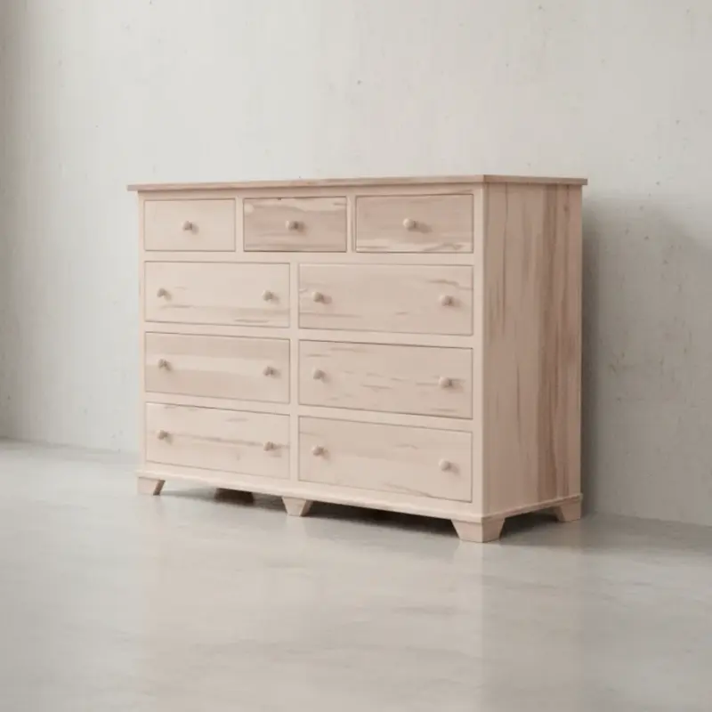 penwood furniture nith river rustic 9 drawer dresser 45 degree angle