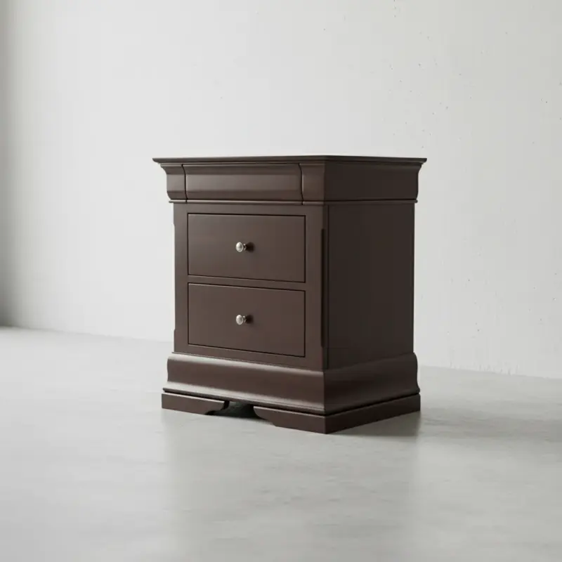 penwood furniture phillipe 3 drawer night stand 45 degree angle