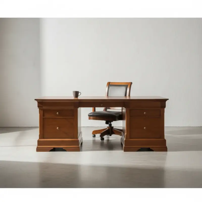 penwood furniture phillipe executive desk face on horizontal