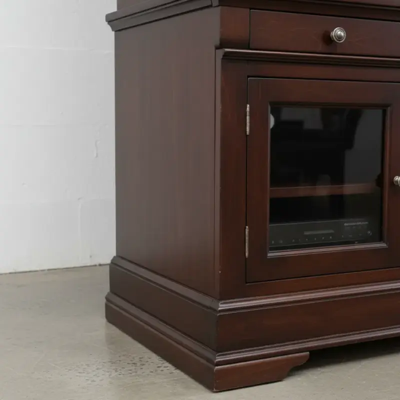 penwood furniture phillipe media stand with hutch phd74h medium close up