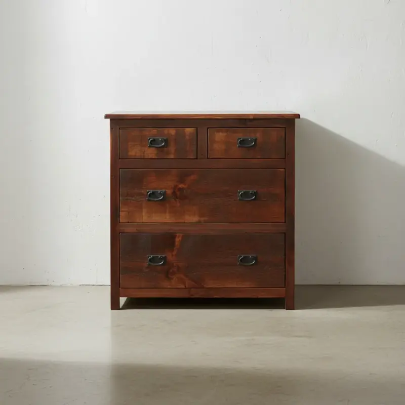 penwood furniture rustic 4 drawer chest rdc3736 face on horizontal