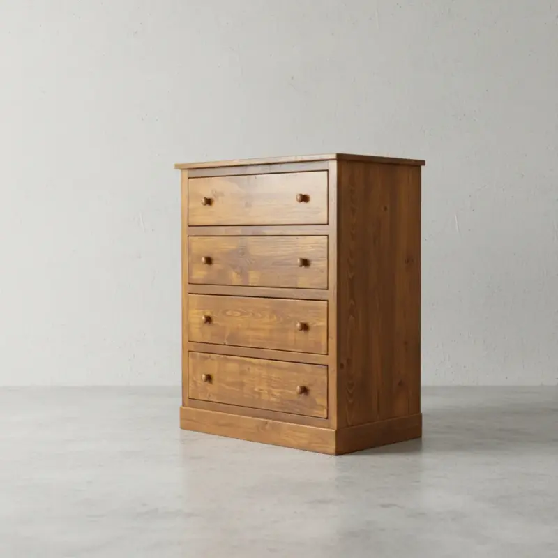 penwood furniture rustic barnboard 4 drawer highboy 45 degree angle