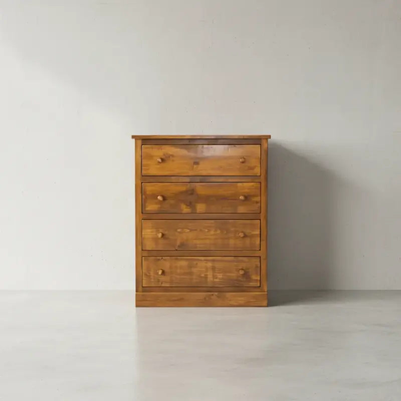 penwood furniture rustic barnboard 4 drawer highboy face on horizontal