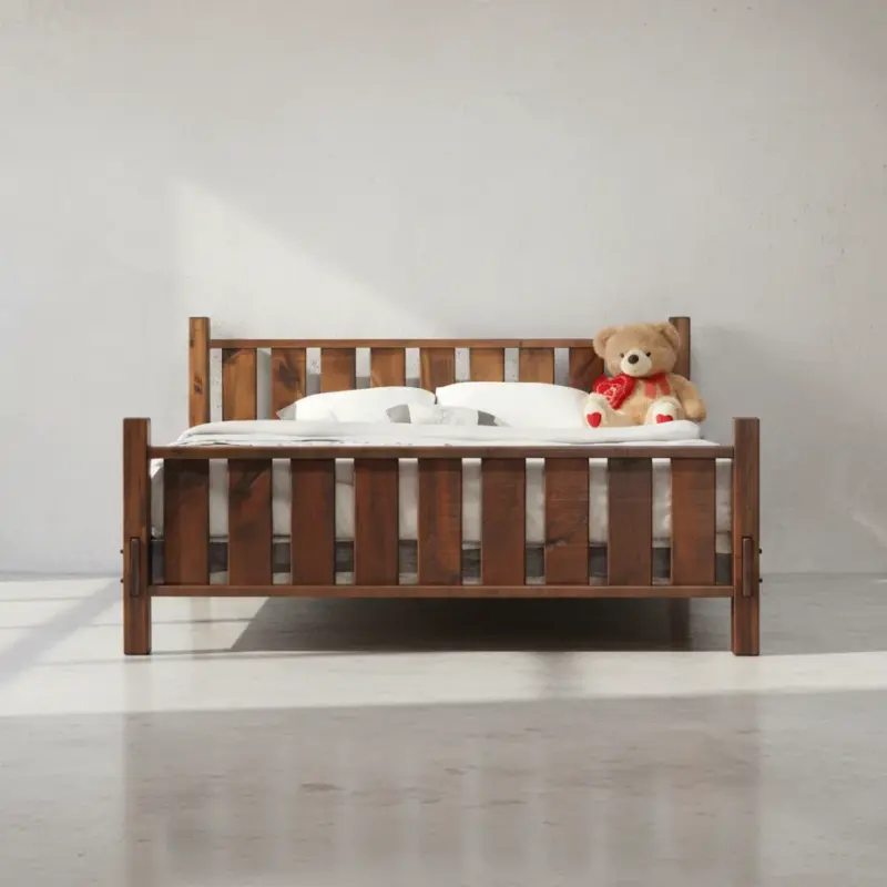penwood furniture rustic bed rqb6688 face on horizontal