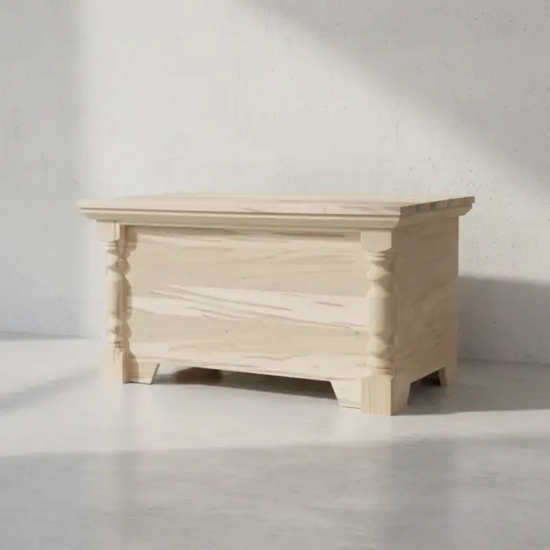 penwood furniture rustic blanket box 45 degree angle