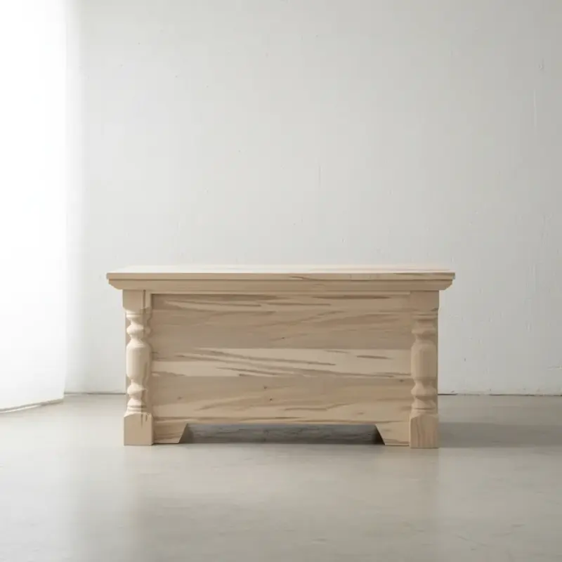 penwood furniture rustic blanket box face on horizontal