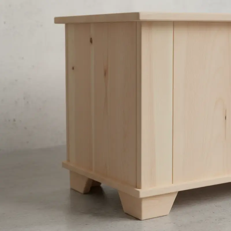 penwood furniture rustic blanket box rstb medium close up