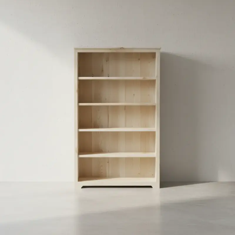 penwood furniture rustic bookcase bc12365 face on horizontal