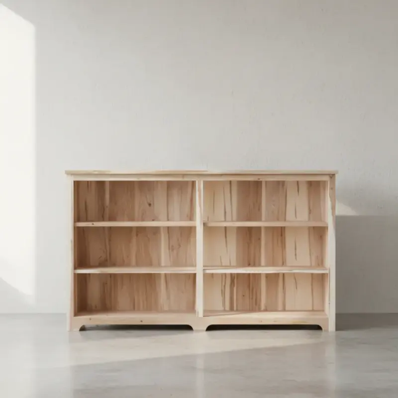 penwood furniture rustic bookcase bc12483 face on horizontal