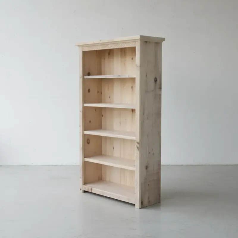 penwood furniture rustic bookcase bc4872 45 degree angle