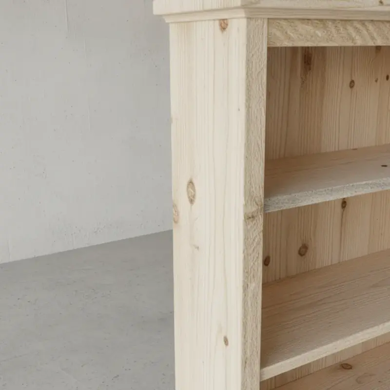 penwood furniture rustic bookcase bc4872 medium close up