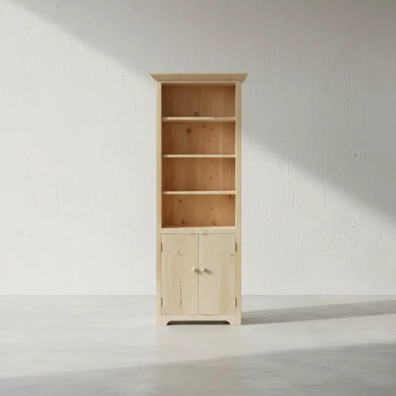 penwood furniture rustic bookcase sb12246 face on horizontal