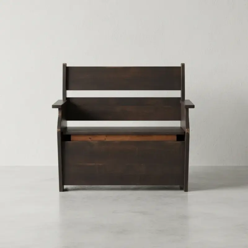 penwood furniture rustic deacons bench db4340 face on horizontal