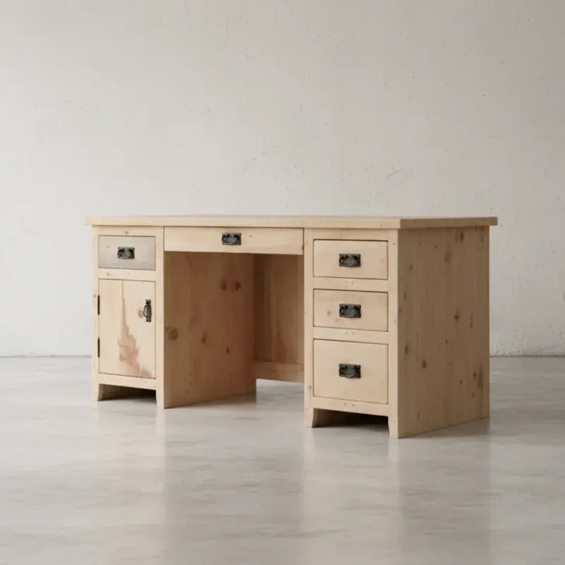 penwood furniture rustic desk cd3160 45 degree angle