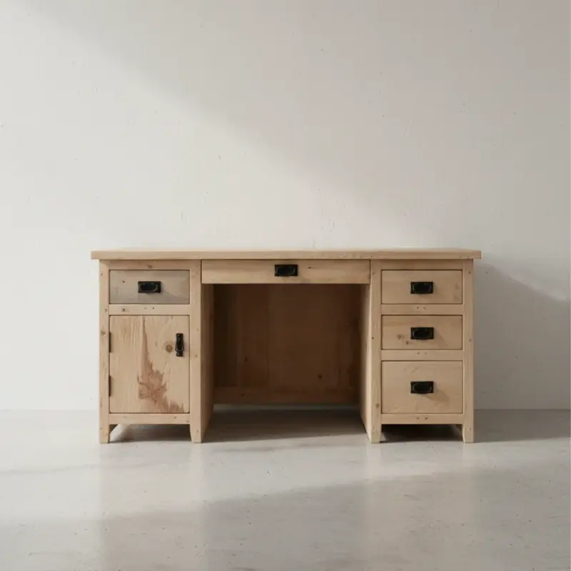 penwood furniture rustic desk cd3160 face on horizontal