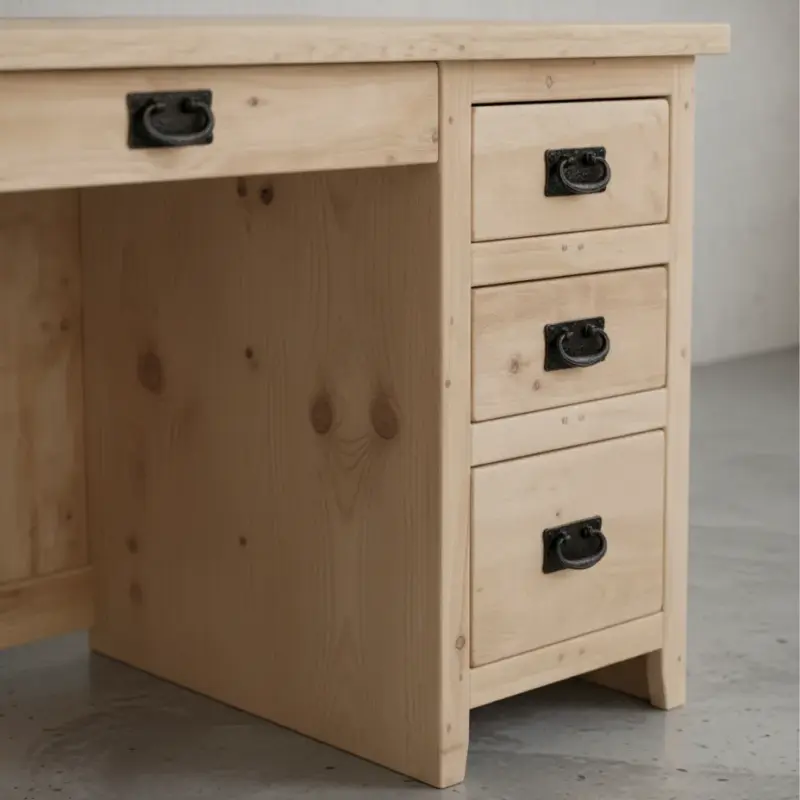 penwood furniture rustic desk cd3160 medium close up