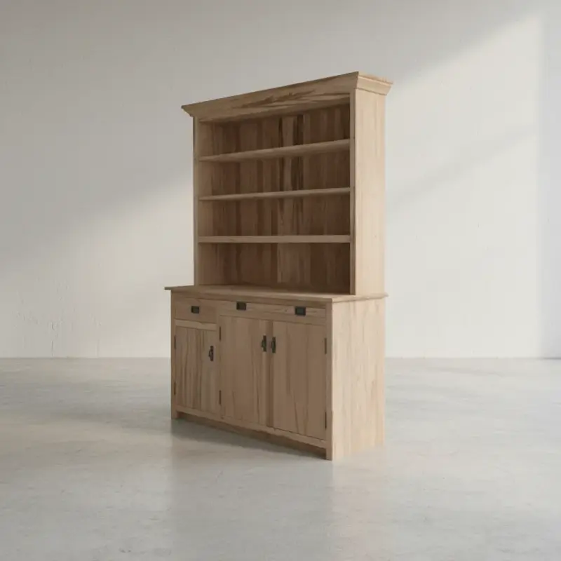 penwood furniture rustic dining buffet and hutch hb6080 2 45 degree angle