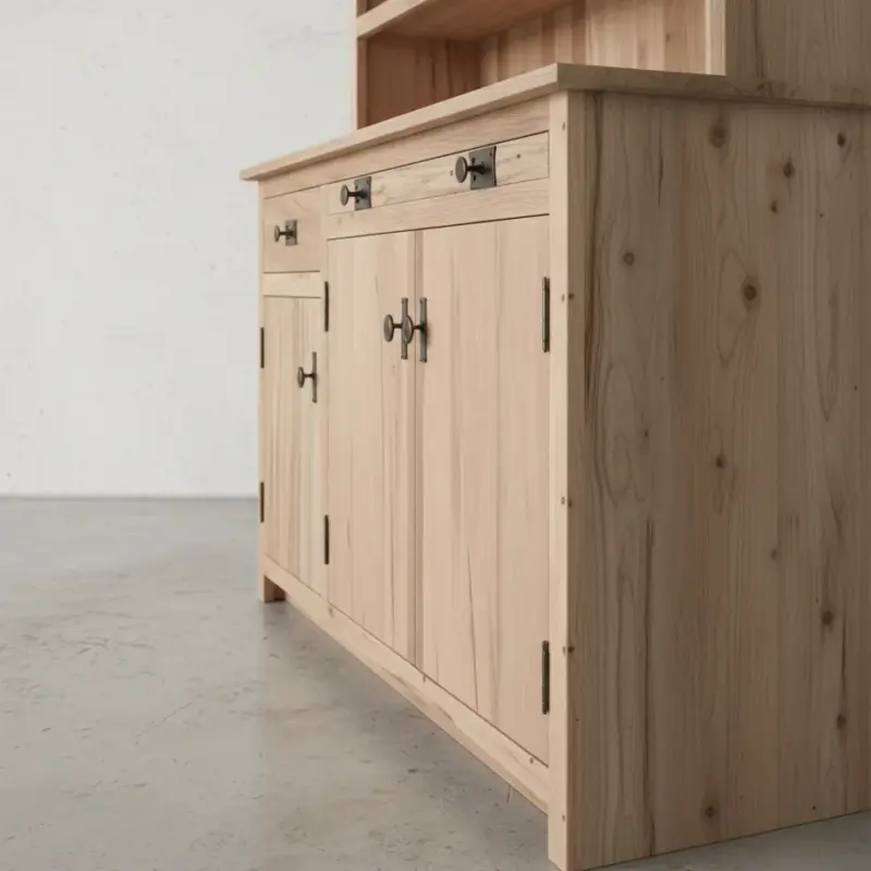 penwood furniture rustic dining buffet and hutch hb6080 2 medium close up