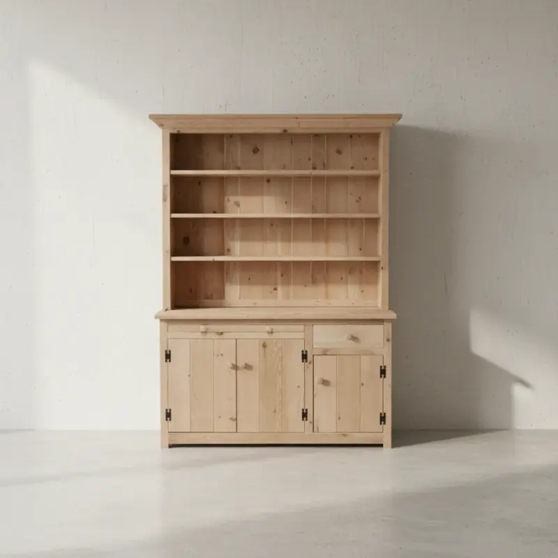 penwood furniture rustic dining buffet and hutch hb6080 face on horizontal