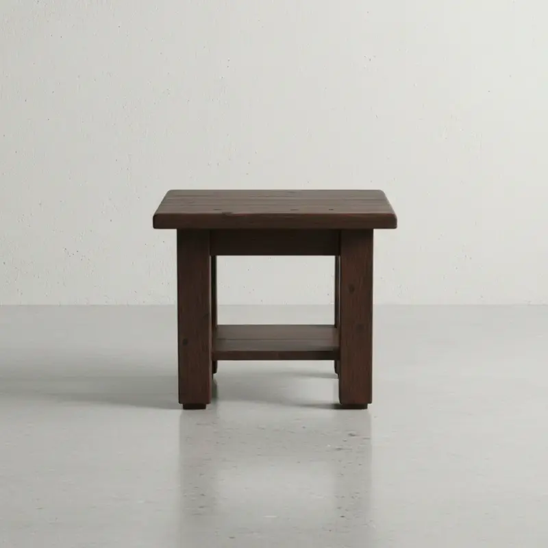 penwood furniture rustic end table et2424 face on horizontal