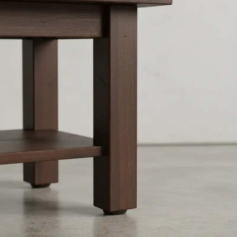 penwood furniture rustic end table et2424 medium close up