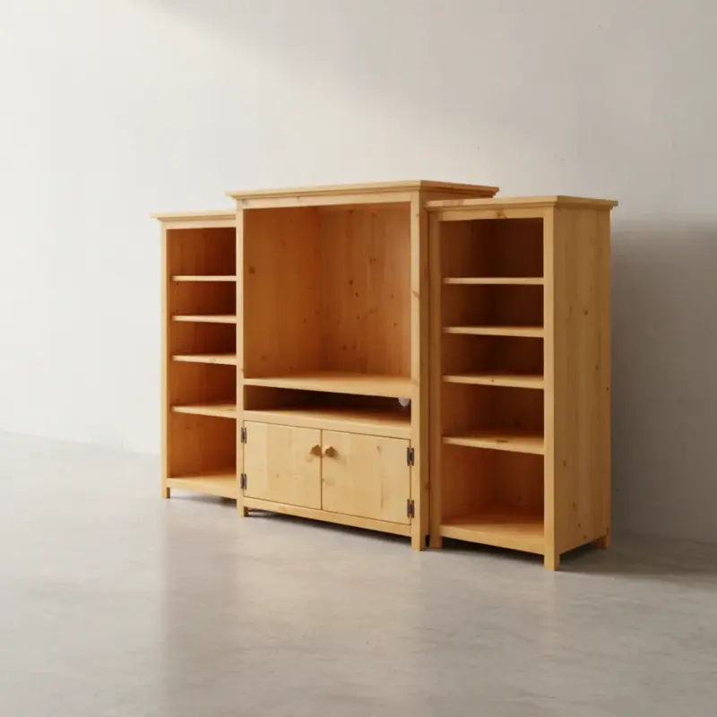 penwood furniture rustic entertainment unit tv2357 45 degree angle