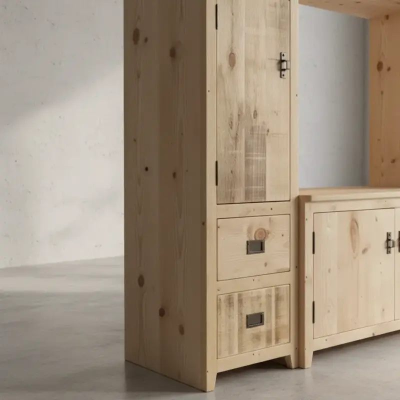 penwood furniture rustic entertainment unit tv8672 medium close up