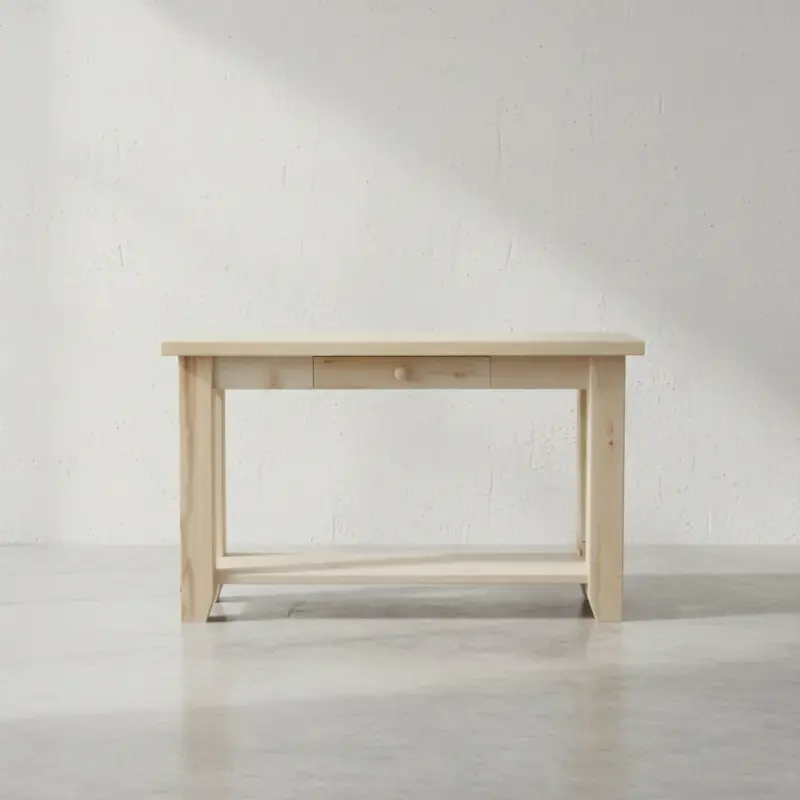 penwood furniture rustic hall table rf1848 face on horizontal