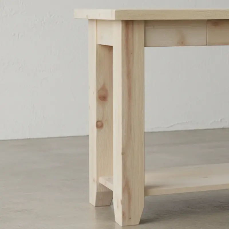 penwood furniture rustic hall table rf1848 medium close up