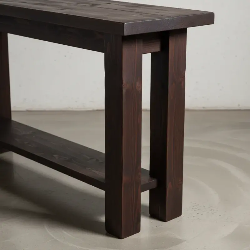 penwood furniture rustic hall table st1648 medium close up
