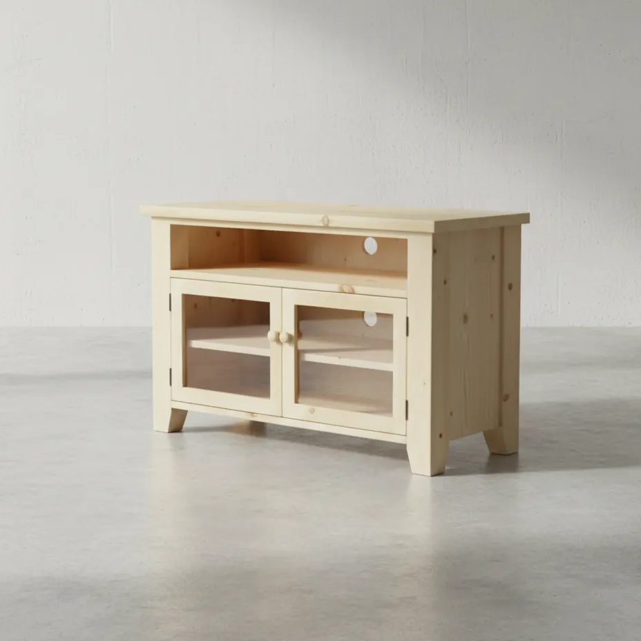 penwood furniture rustic media stand rf48tv 45 degree angle