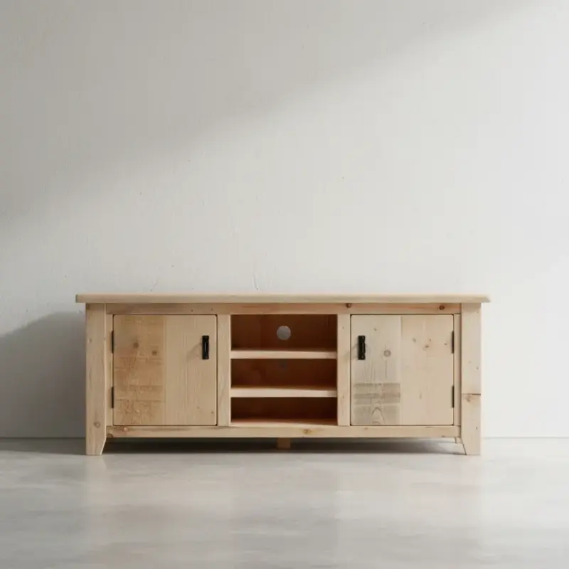 penwood furniture rustic media stand tv6025 face on horizontal