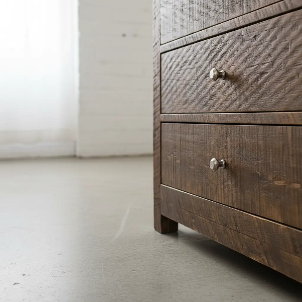 penwood furniture rustic metro highboy medium close up