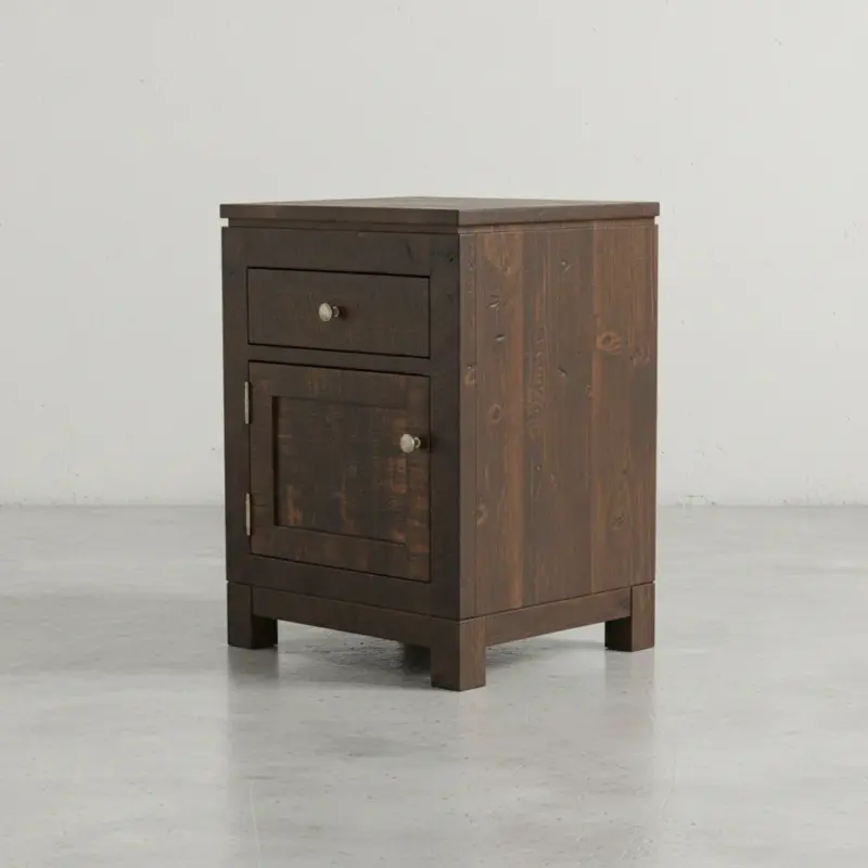 penwood furniture rustic metro night stand 45 degree angle