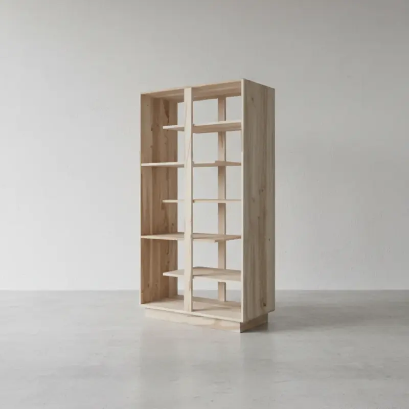 penwood furniture rustic modern bookcase zz366 45 degree angle