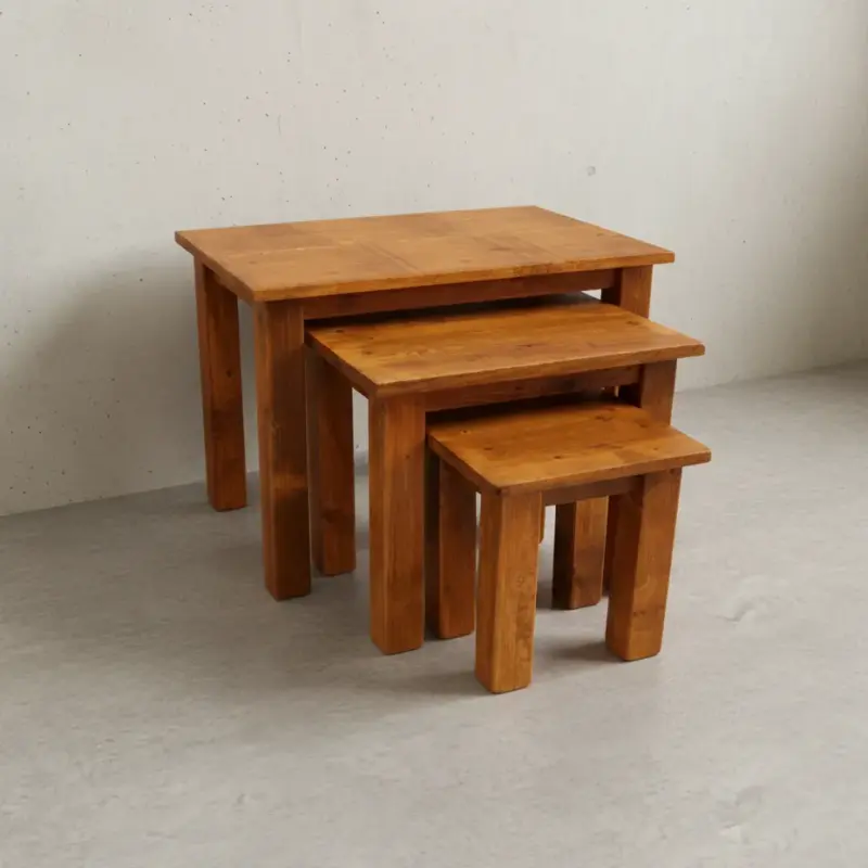 penwood furniture rustic nesting table ntset 45 degree angle